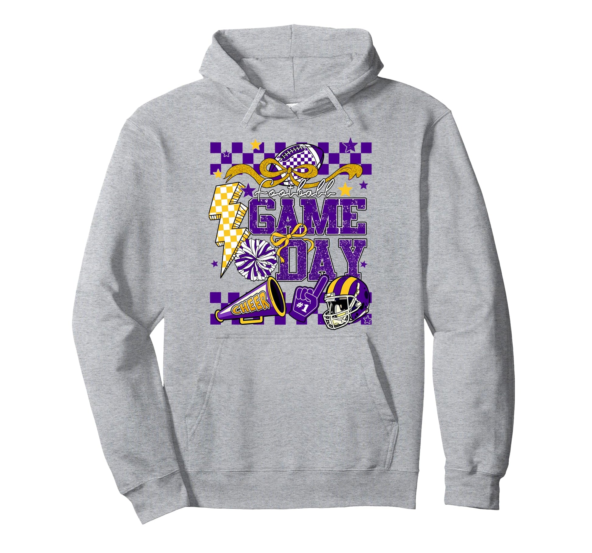Game Day Football Touchdown Dad Mom Hoodie - Custom Art Print for Adults - T-Shirt, Sweatshirt, Hoodie