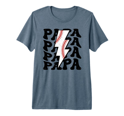 Lightning Groovy Proud Dad Baseball T-Shirt - Aesthetic Graphic Unisex - T-Shirt, Sweatshirt, Hoodie
