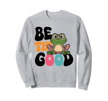 Frog Cartoon Boho Animal Fun 70S Sweatshirt - Streetwear Style Unisex - T-Shirt, Sweatshirt, Hoodie