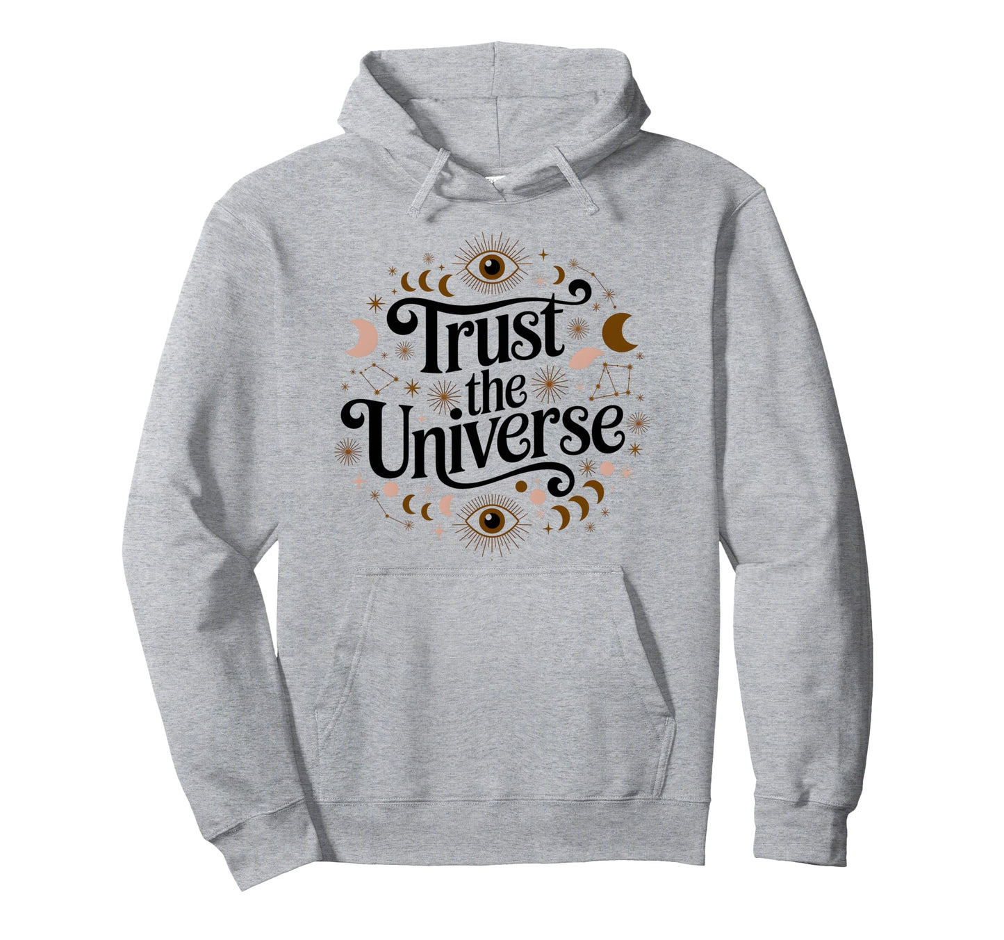 Trust Universe Celestial Boho Energy Hoodie - Unique Graphic for Adults - T-Shirt, Sweatshirt, Hoodie