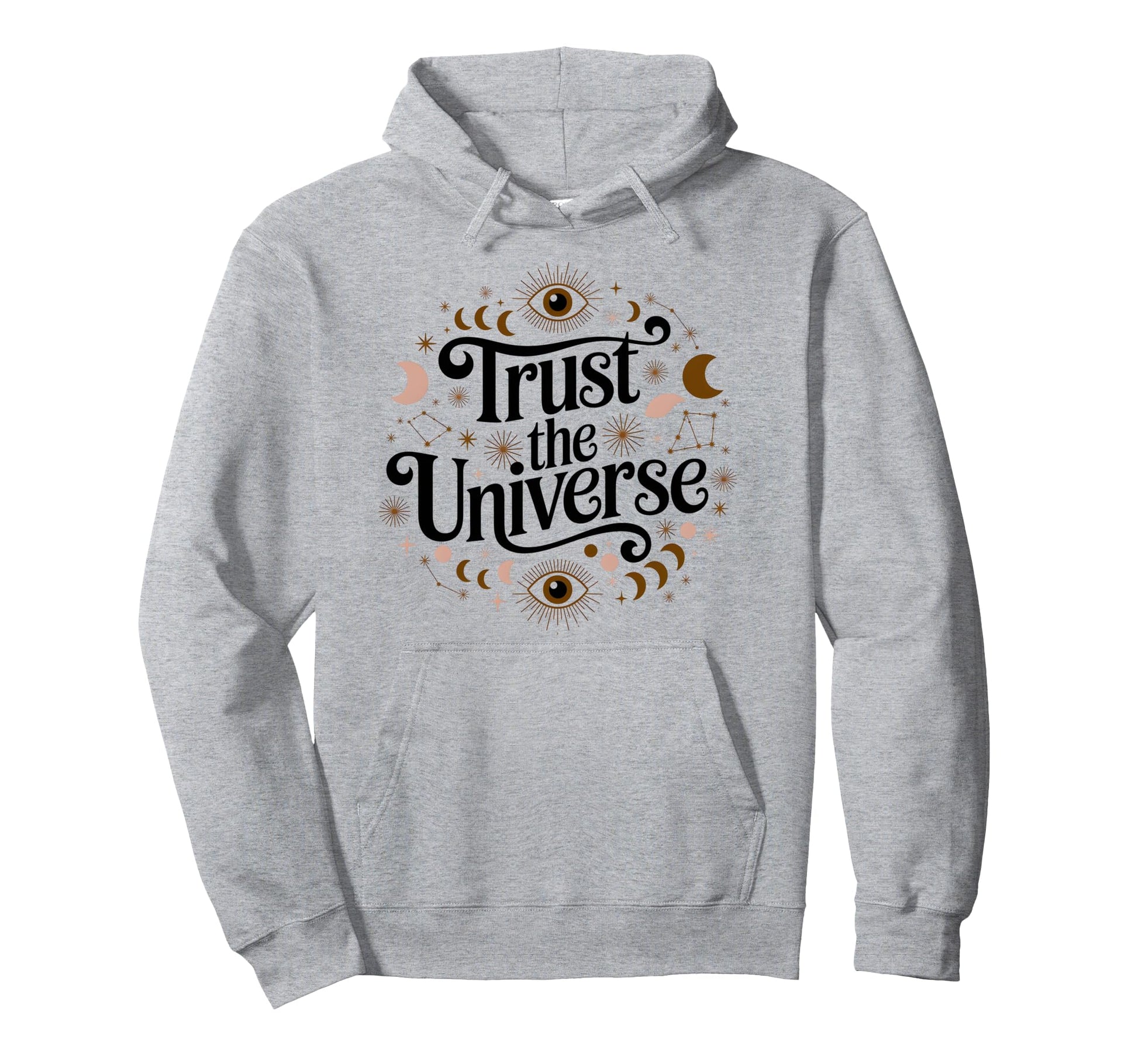 Trust Universe Celestial Boho Energy Hoodie - Unique Graphic for Adults - T-Shirt, Sweatshirt, Hoodie