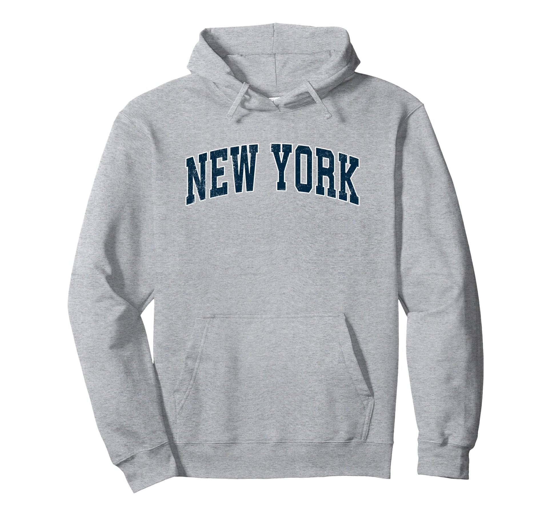 New York Varsity Sports Navy Text Hoodie - Trendy Graphic Unisex - T-Shirt, Sweatshirt, Hoodie