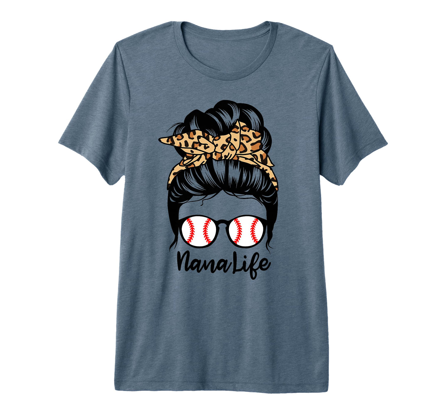 Nana Life Messy Bun Hair Funny T-Shirt - Custom Art Print for Adults - T-Shirt, Sweatshirt, Hoodie