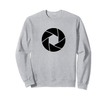 Minimalist Camera Shutter Simple Sweatshirt - Trendy Graphic Men Women - T-Shirt, Sweatshirt, Hoodie