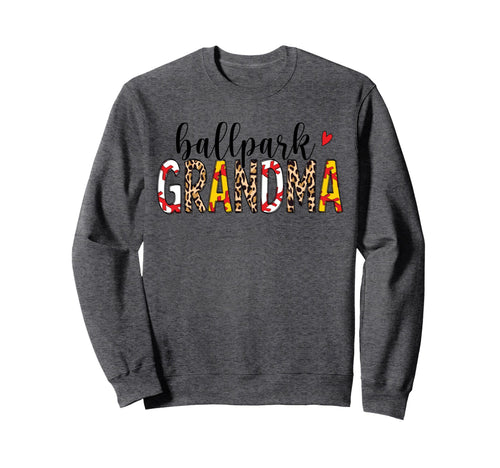 Leopard Ballpark Grandma Sweatshirt - Fun Novelty Design Men Women - T-Shirt, Sweatshirt, Hoodie
