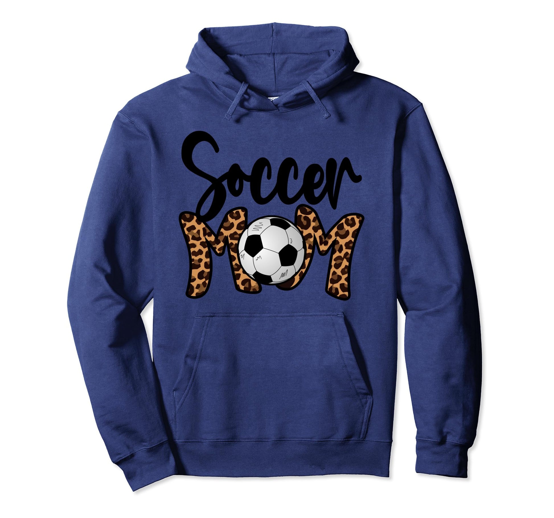 Soccer Mom Leopard Soccer Mama Mothers Day Hoodie - Unique Graphic Unisex - T-Shirt, Sweatshirt, Hoodie