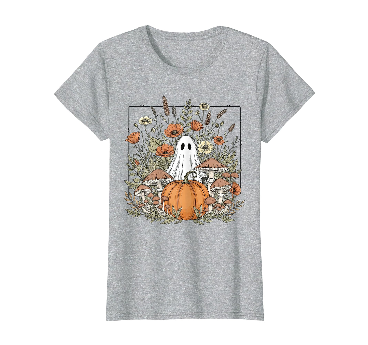 Halloween Ghost Spooky Season Boho T-Shirt - Custom Art Print Unisex - T-Shirt, Sweatshirt, Hoodie