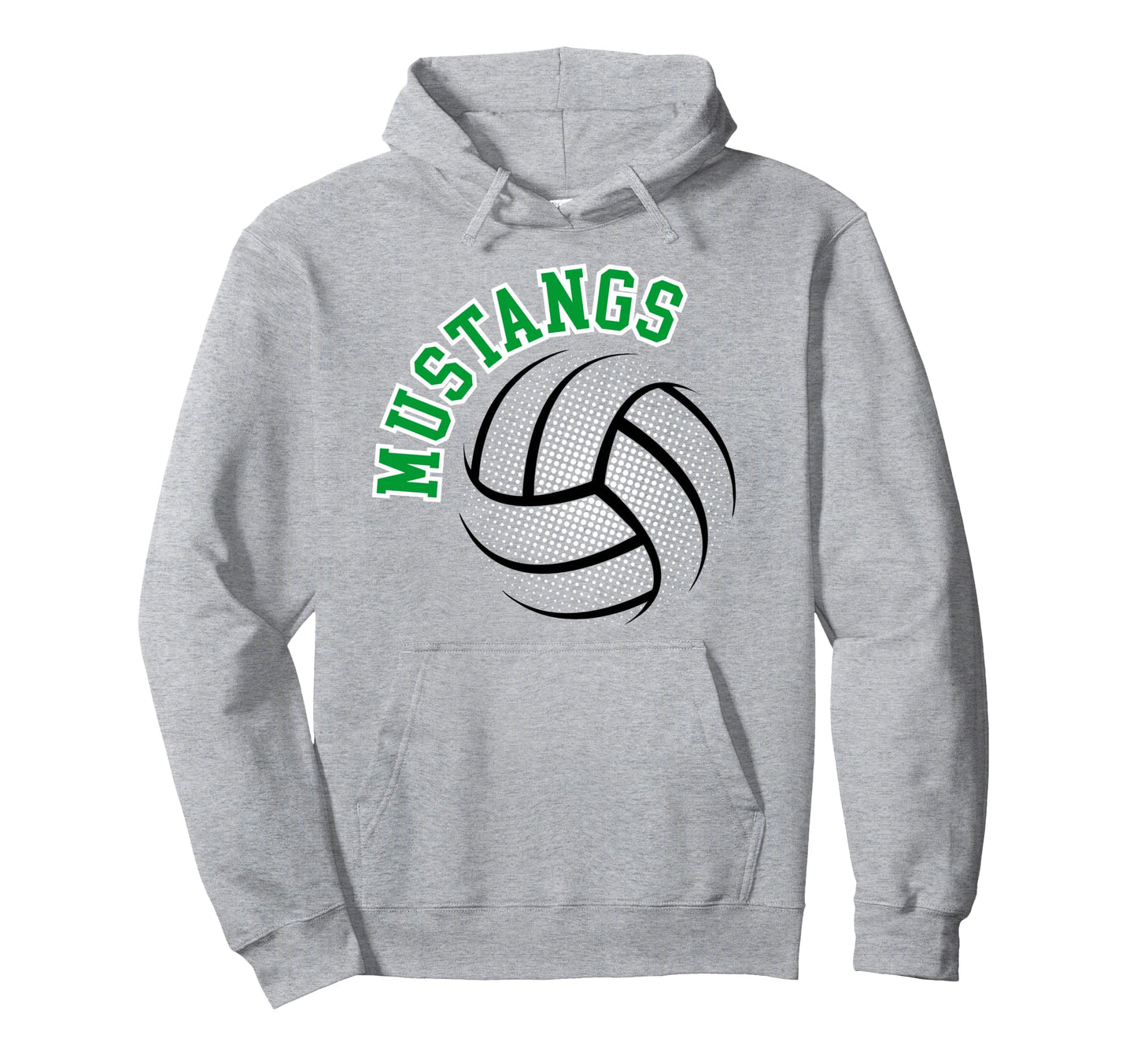 Mustangs Volleyball Mom Game Day Hoodie - Minimalist Print for Adults - T-Shirt, Sweatshirt, Hoodie