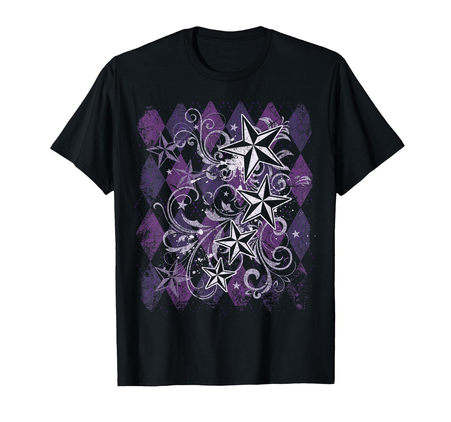 Emo 2000S Purple Star Fairy Grunge T-Shirt - Minimalist Print for Adults - T-Shirt, Sweatshirt, Hoodie