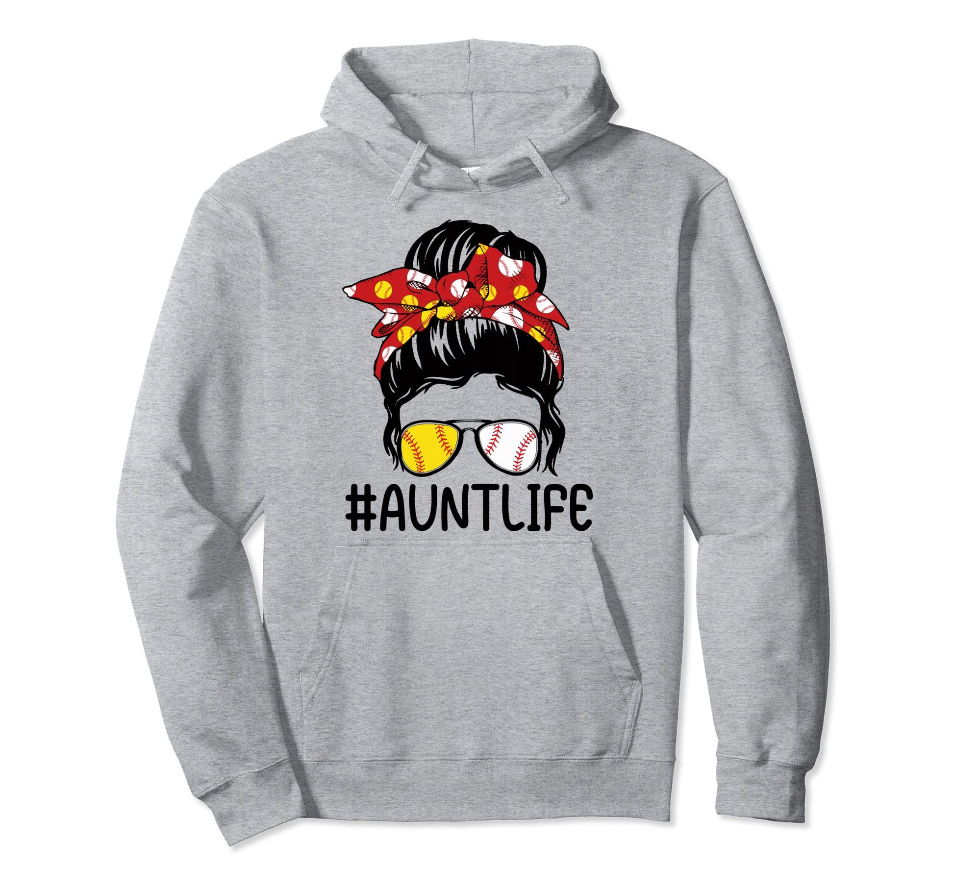 Aunt Life Baseball Softball Mothers Day Hoodie - Fun Novelty Design Unisex - T-Shirt, Sweatshirt, Hoodie