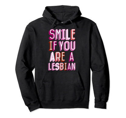 Smile Lesbian Gay Pride Lgbt Subtle Hoodie - Graphic Print for Adults - T-Shirt, Sweatshirt, Hoodie