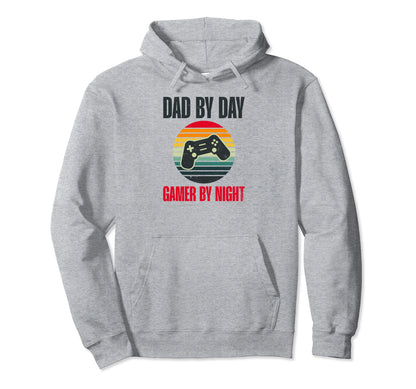 Dad Day Gamer Night Dad Gamer Squad Hoodie - Unique Graphic Unisex - T-Shirt, Sweatshirt, Hoodie