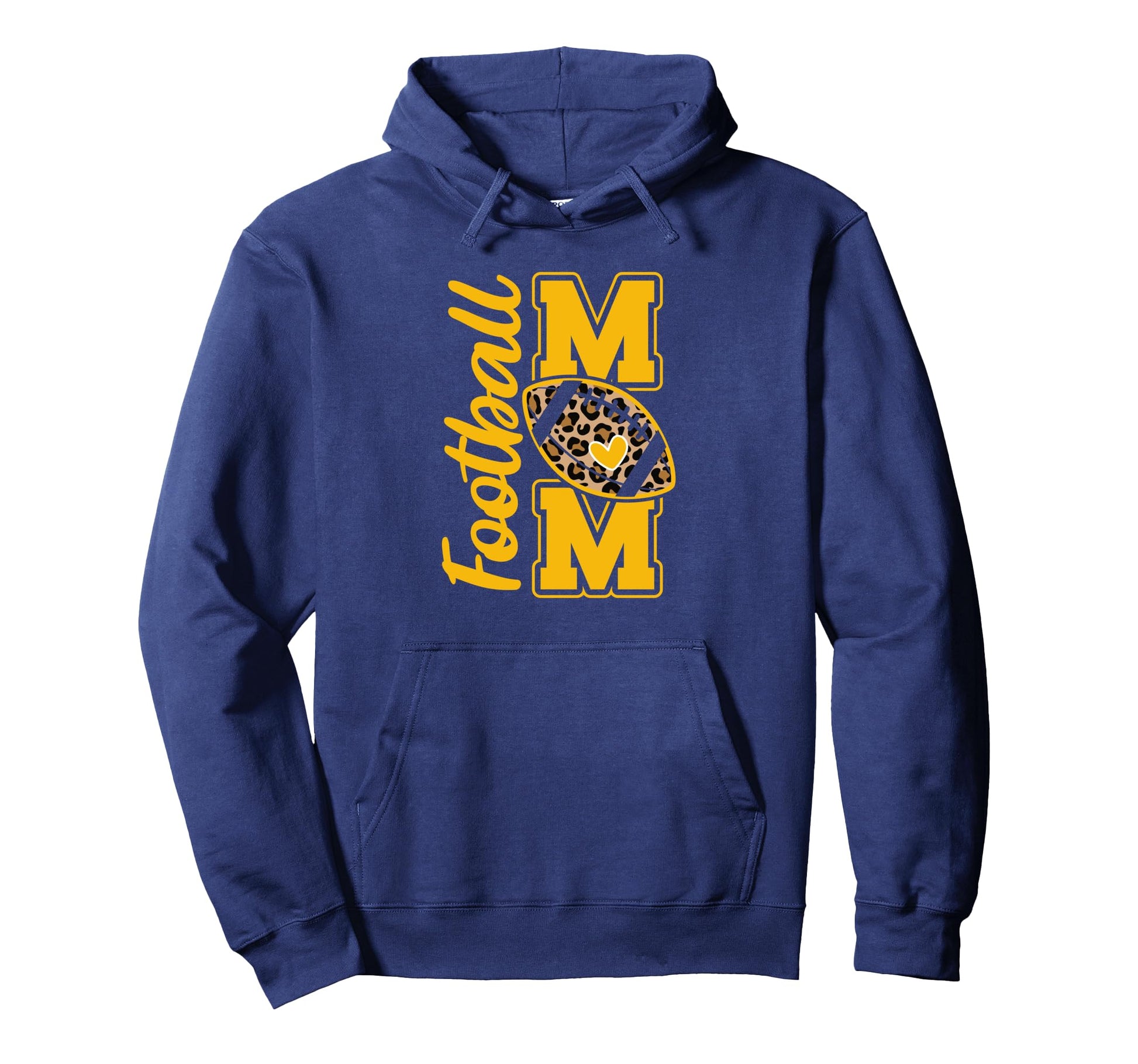 Leopard Navy Blue And Yellow High Hoodie - Trendy Graphic for Adults - T-Shirt, Sweatshirt, Hoodie