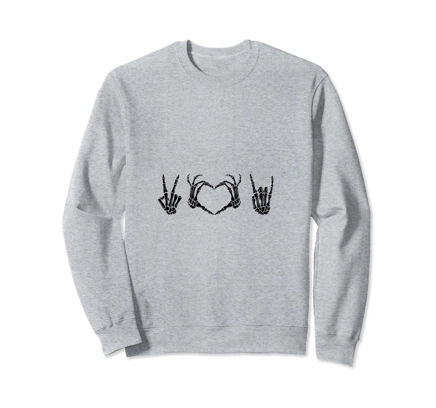 Peace Love Rock Sweatshirt - Trendy Graphic Men Women - T-Shirt, Sweatshirt, Hoodie
