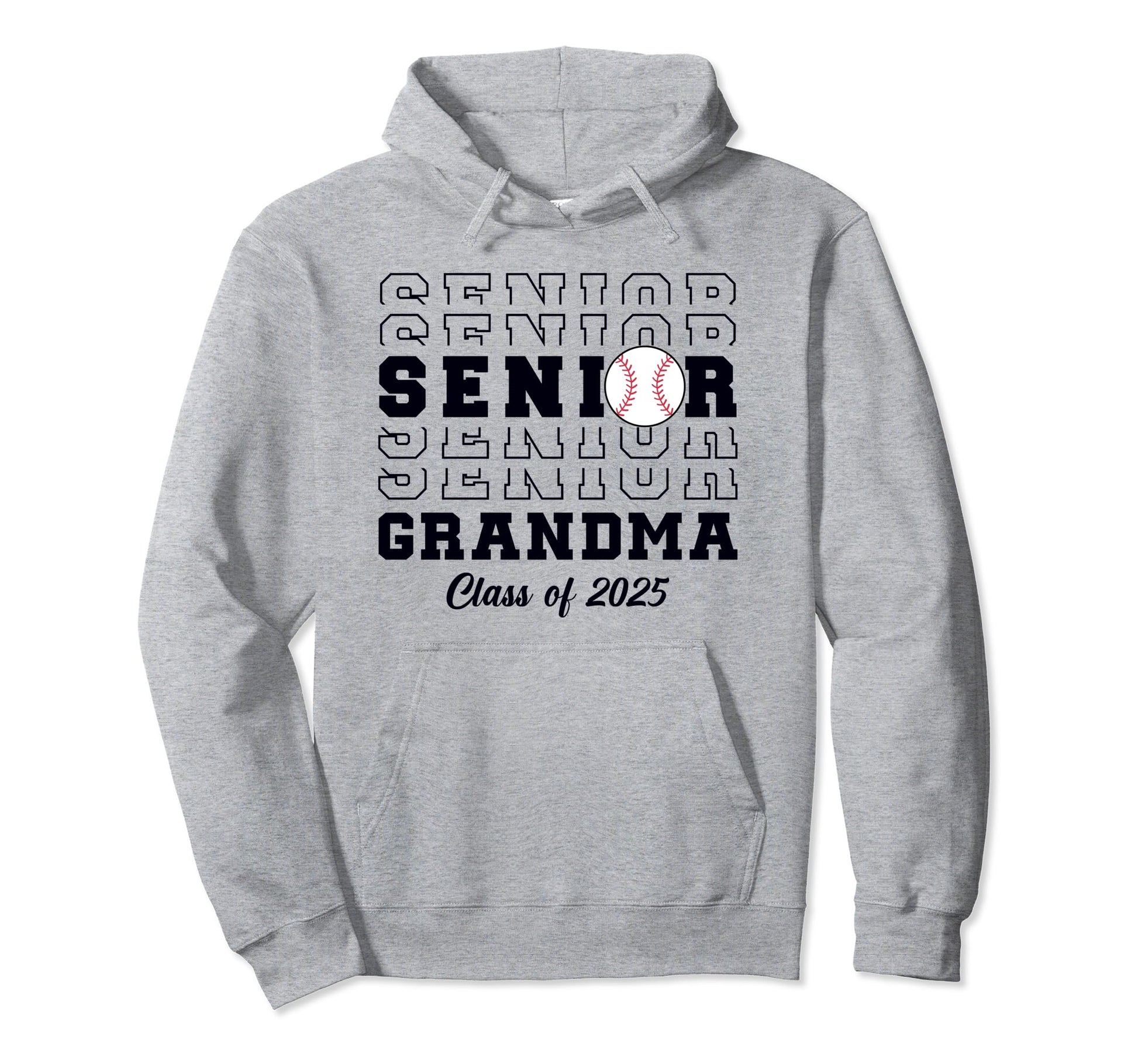 Class 2025 Baseball Grandma Senior Hoodie - Trendy Graphic Men Women - T-Shirt, Sweatshirt, Hoodie