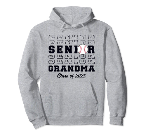 Class 2025 Baseball Grandma Senior Hoodie - Trendy Graphic Men Women - T-Shirt, Sweatshirt, Hoodie