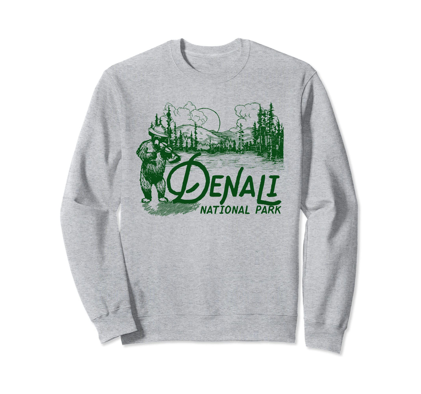 Denali National Park Alaska Sweatshirt - Casual Everyday Wear for Adults - T-Shirt, Sweatshirt, Hoodie