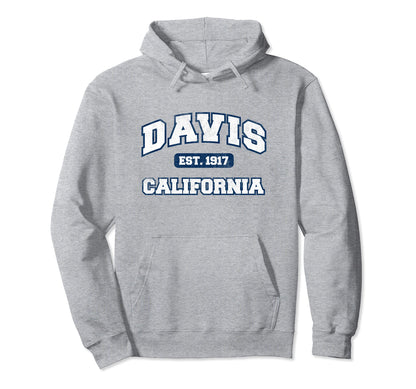 Davis California Varsity Hoodie - Aesthetic Graphic Men Women - T-Shirt, Sweatshirt, Hoodie