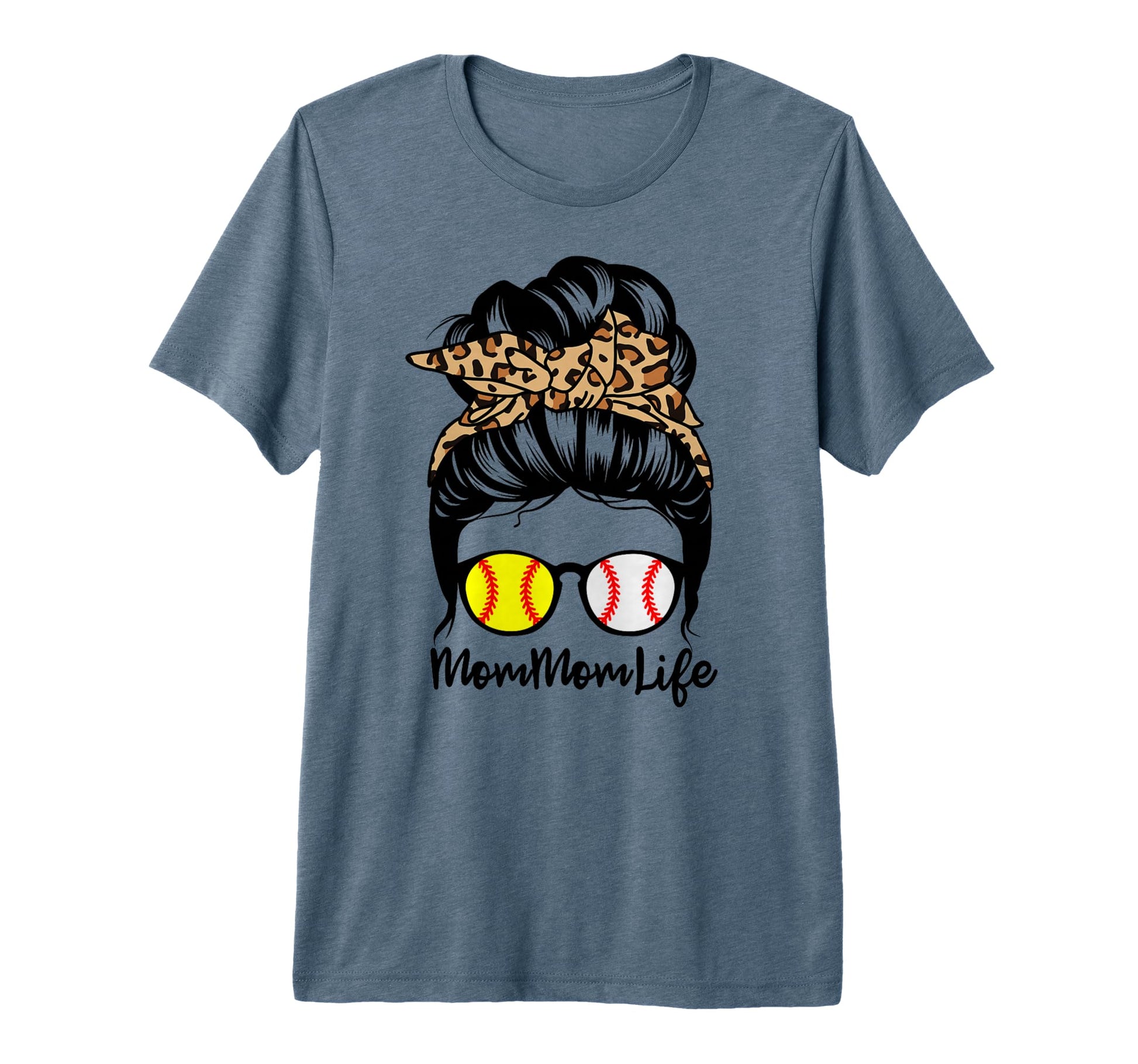 Mommom Life Messy Bun Hair Funny T-Shirt - Unique Graphic for Adults - T-Shirt, Sweatshirt, Hoodie