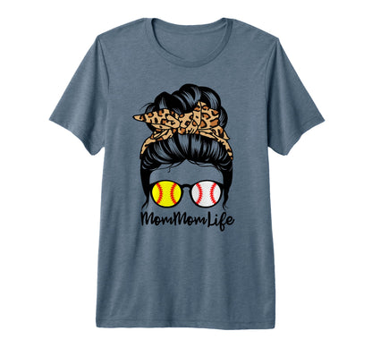 Mommom Life Messy Bun Hair Funny T-Shirt - Unique Graphic for Adults - T-Shirt, Sweatshirt, Hoodie
