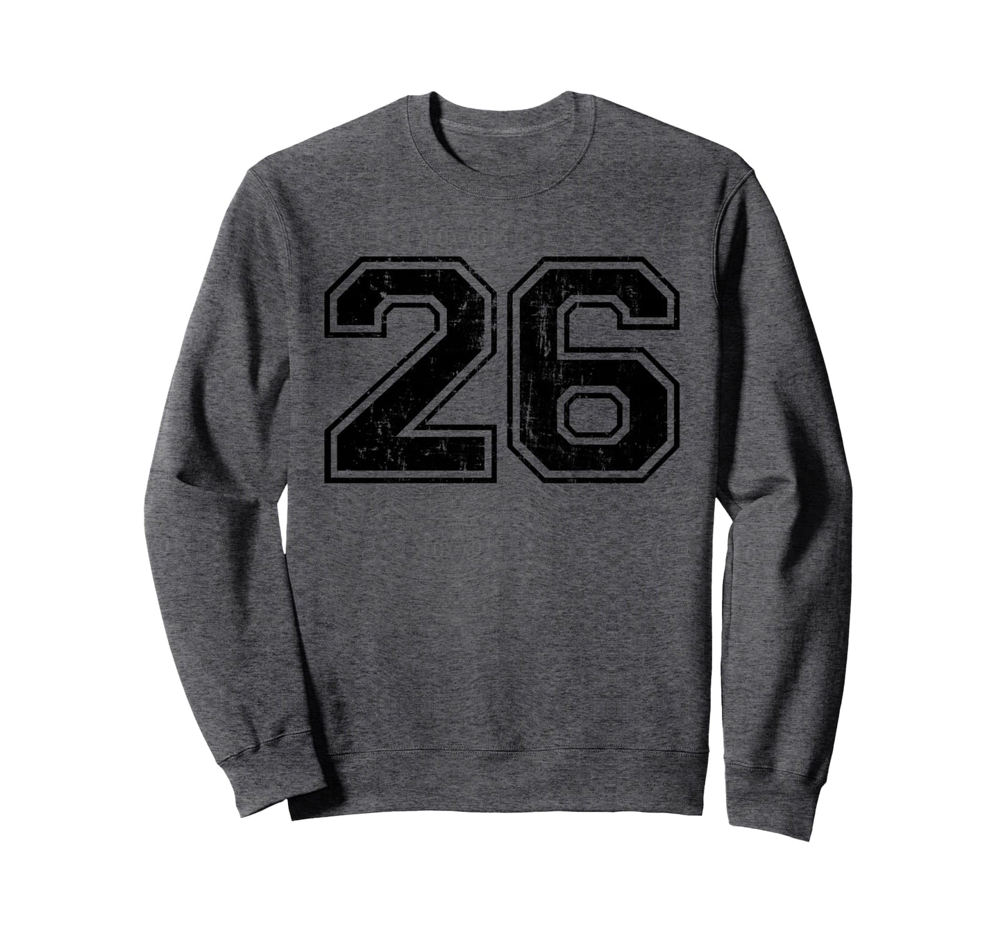 Number 26 Varsity Distressed Sport Sweatshirt - Graphic Print for Adults - T-Shirt, Sweatshirt, Hoodie