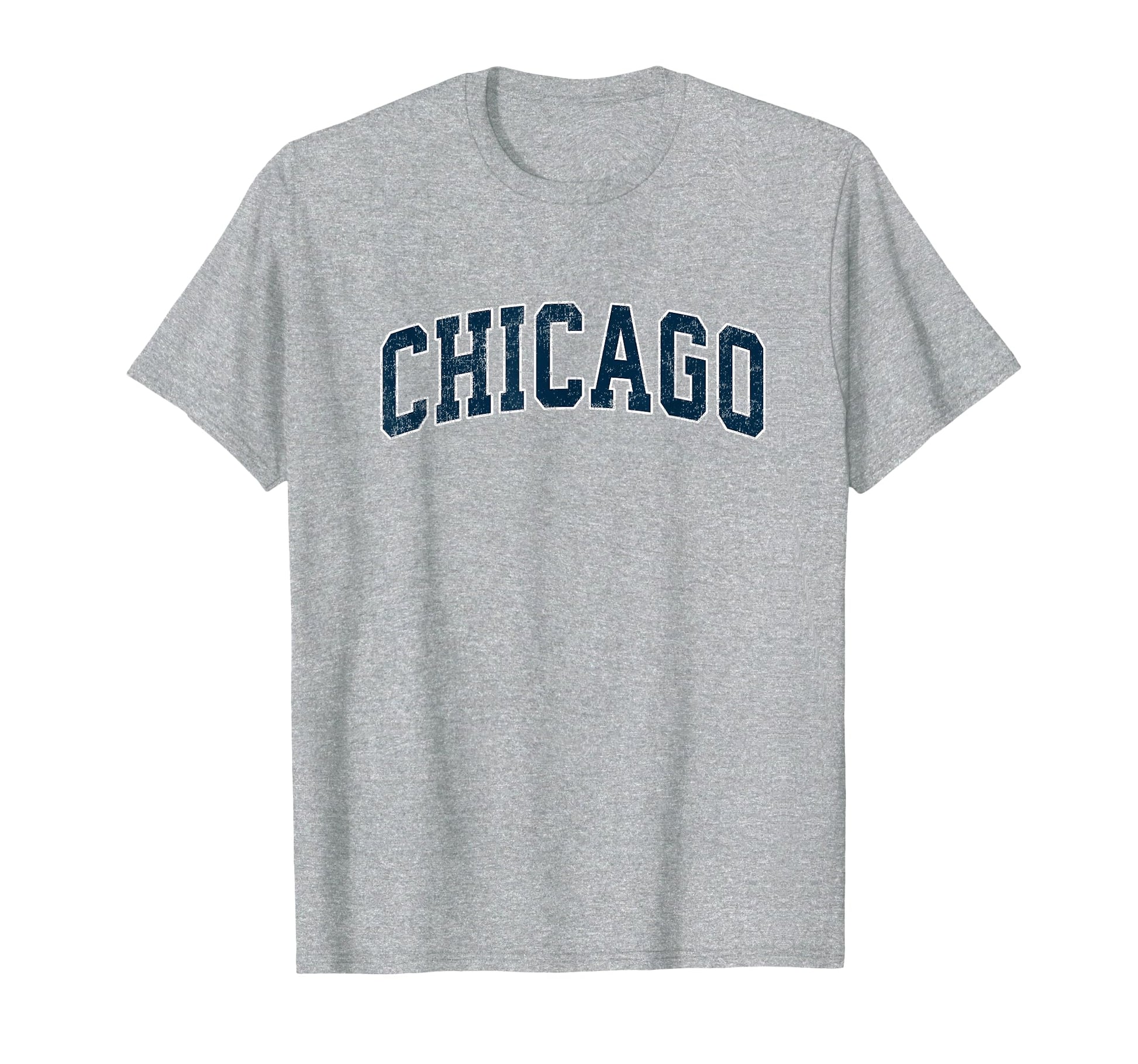 Chicago Illinois Il Varsity Sports Navy Text T-Shirt - Graphic Print Unisex - T-Shirt, Sweatshirt, Hoodie
