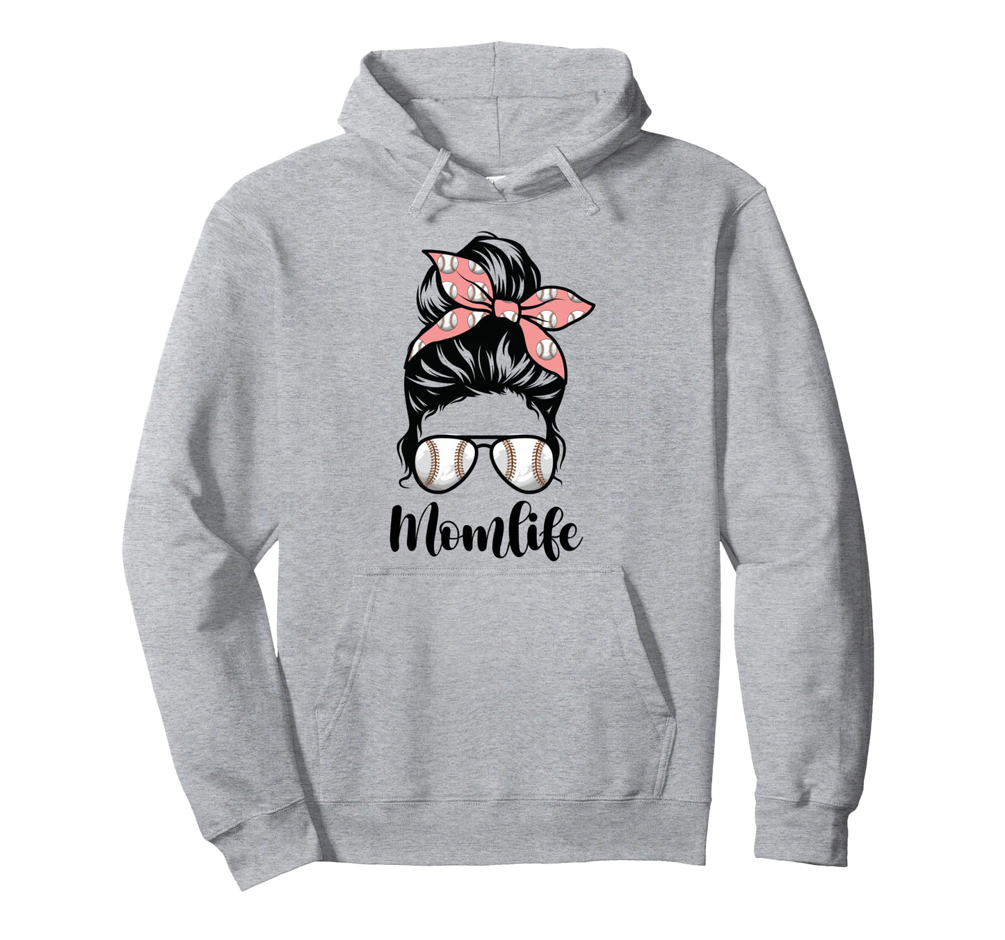 Mom Life Messy Bun Lovers Mother Hoodie - Novelty Apparel for Adults - T-Shirt, Sweatshirt, Hoodie