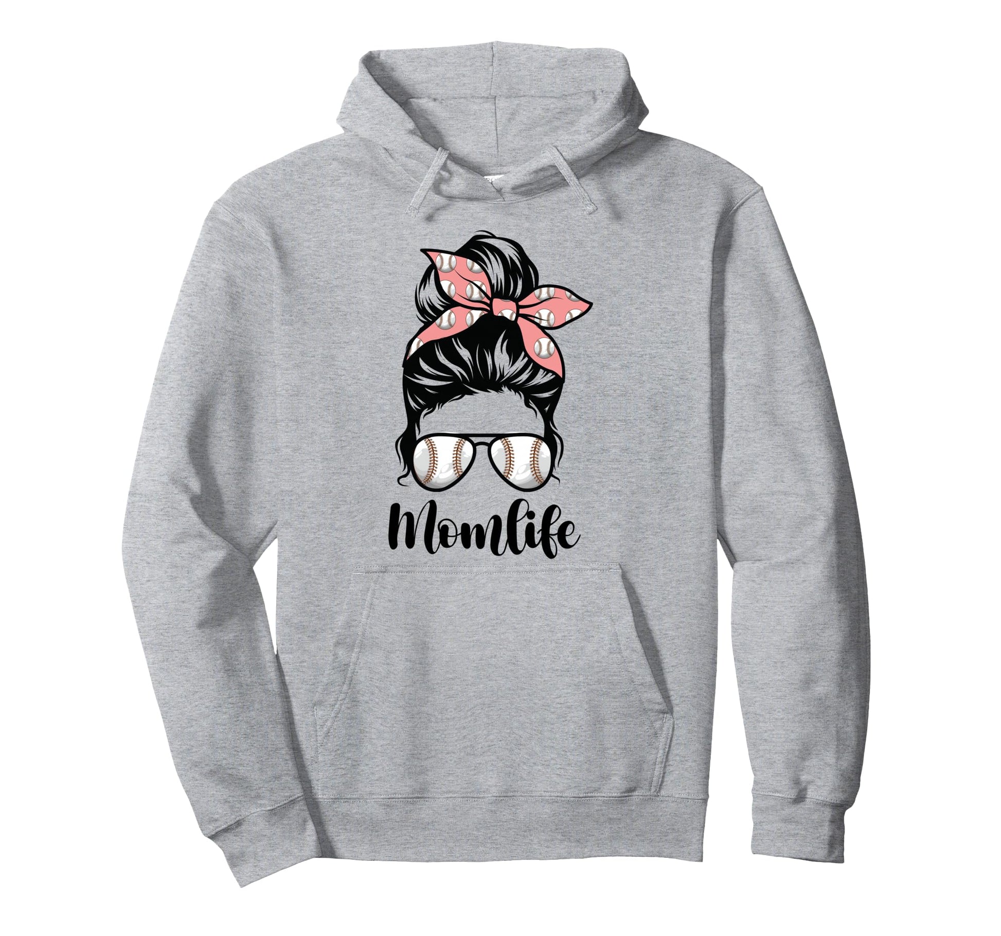 Mom Life Messy Bun Lovers Mother Hoodie - Novelty Apparel for Adults - T-Shirt, Sweatshirt, Hoodie
