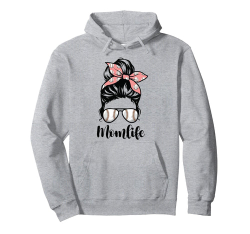 Mom Life Messy Bun Lovers Mother Hoodie - Novelty Apparel for Adults - T-Shirt, Sweatshirt, Hoodie