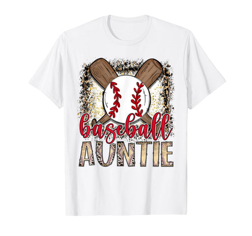 Baseball Auntie Leopard Proud Ball T-Shirt - Aesthetic Graphic Men Women - T-Shirt, Sweatshirt, Hoodie