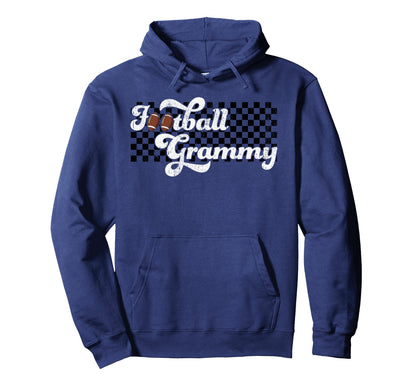 Football Grammy Grandma Checkered Game Hoodie - Novelty Apparel Men Women - T-Shirt, Sweatshirt, Hoodie