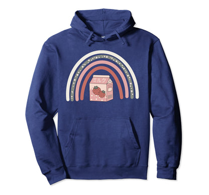 Kawaii Japanese Strawberry Milk And Hoodie - Casual Everyday Wear Unisex - T-Shirt, Sweatshirt, Hoodie