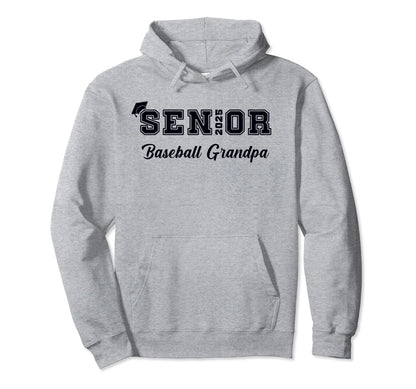 Class 2025 Baseball Grandpa Senior Hoodie - Custom Art Print Unisex - T-Shirt, Sweatshirt, Hoodie
