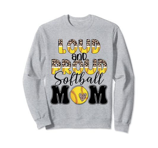 Softball Mom Player Team Mama Sports Sweatshirt - Minimalist Print Unisex - T-Shirt, Sweatshirt, Hoodie