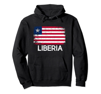 Liberian Flag Made Liberia Gift Hoodie - Trendy Graphic Unisex - T-Shirt, Sweatshirt, Hoodie