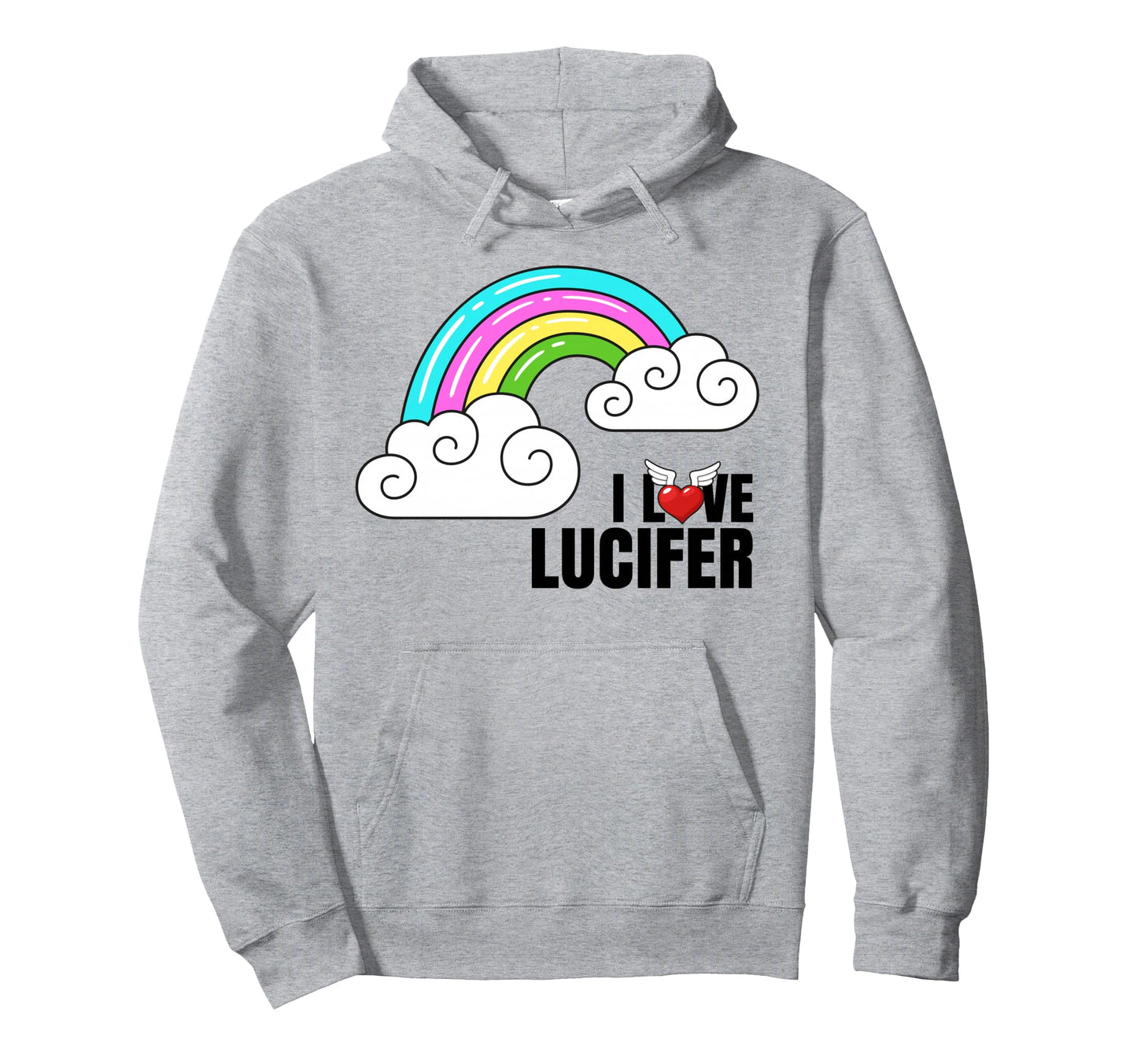 I Love Lucifer Rainbow Devil Hoodie - Aesthetic Graphic Men Women - T-Shirt, Sweatshirt, Hoodie