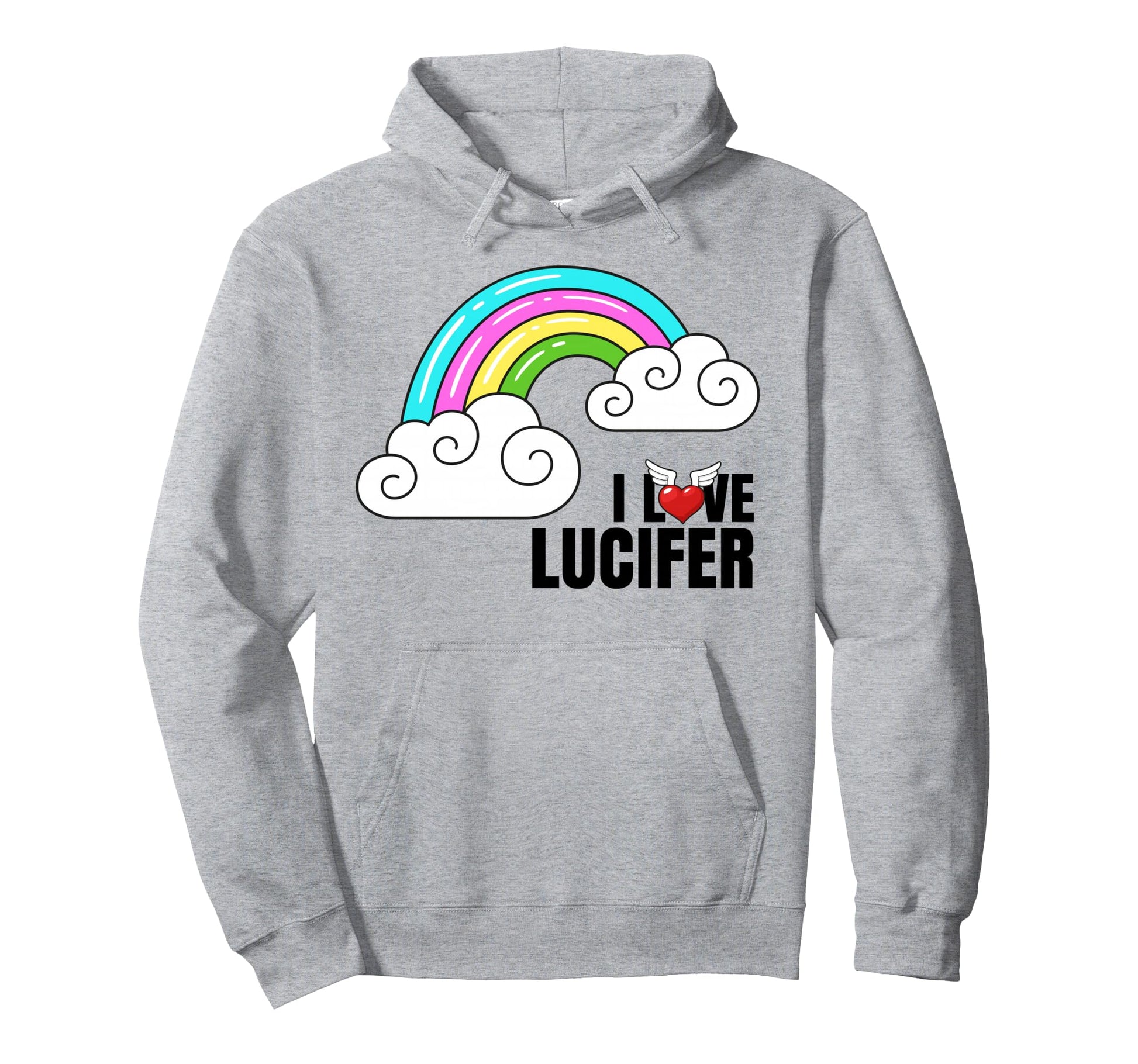 I Love Lucifer Rainbow Devil Hoodie - Aesthetic Graphic Men Women - T-Shirt, Sweatshirt, Hoodie