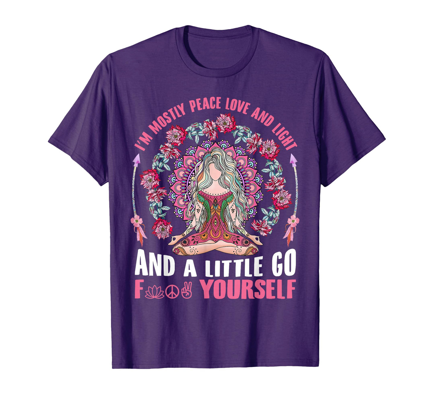 Im Mostly Peace Love And Light Little T-Shirt - Trendy Graphic Men Women - T-Shirt, Sweatshirt, Hoodie