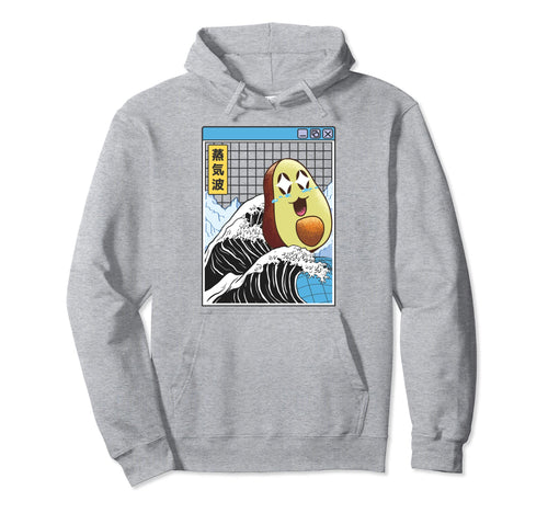 Happy Avocado Kanagawa Wave Digital Hoodie - Streetwear Style Men Women - T-Shirt, Sweatshirt, Hoodie