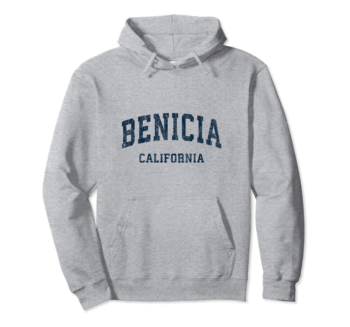 Benicia California Ca Varsity Hoodie - Fun Novelty Design for Adults - T-Shirt, Sweatshirt, Hoodie