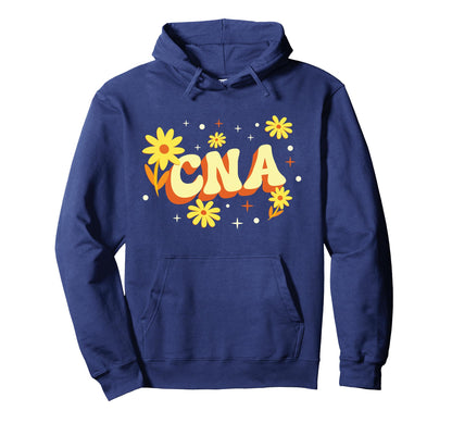 Cna Certified Nursing Assistant Flower Boho Hoodie - Graphic Print Unisex - T-Shirt, Sweatshirt, Hoodie