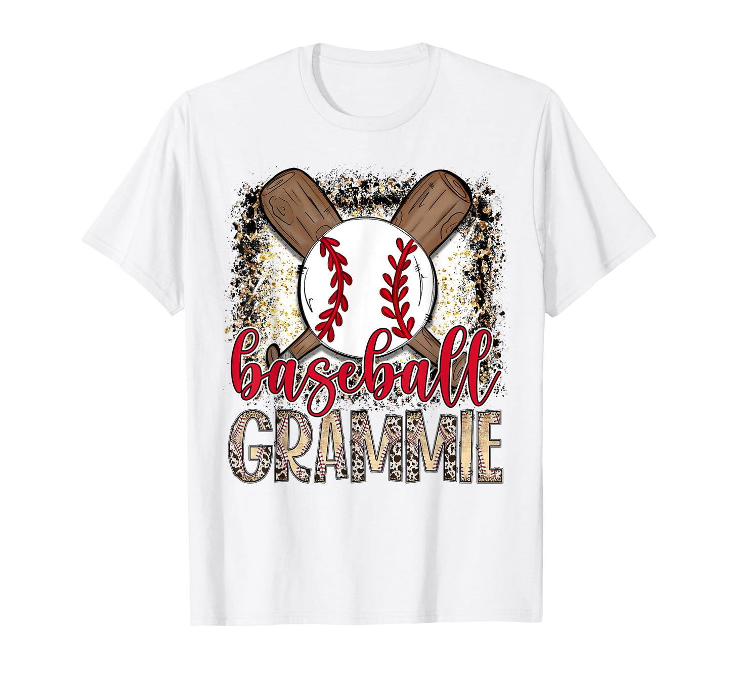 Baseball Grammie Leopard Proud Ball T-Shirt - Custom Art Print for Adults - T-Shirt, Sweatshirt, Hoodie
