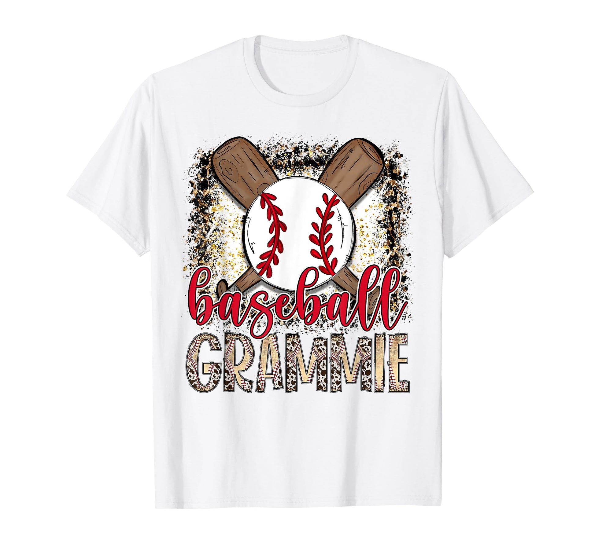 Baseball Grammie Leopard Proud Ball T-Shirt - Custom Art Print for Adults - T-Shirt, Sweatshirt, Hoodie