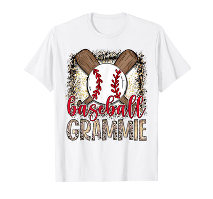 Baseball Grammie Leopard Proud Ball T-Shirt - Custom Art Print for Adults - T-Shirt, Sweatshirt, Hoodie