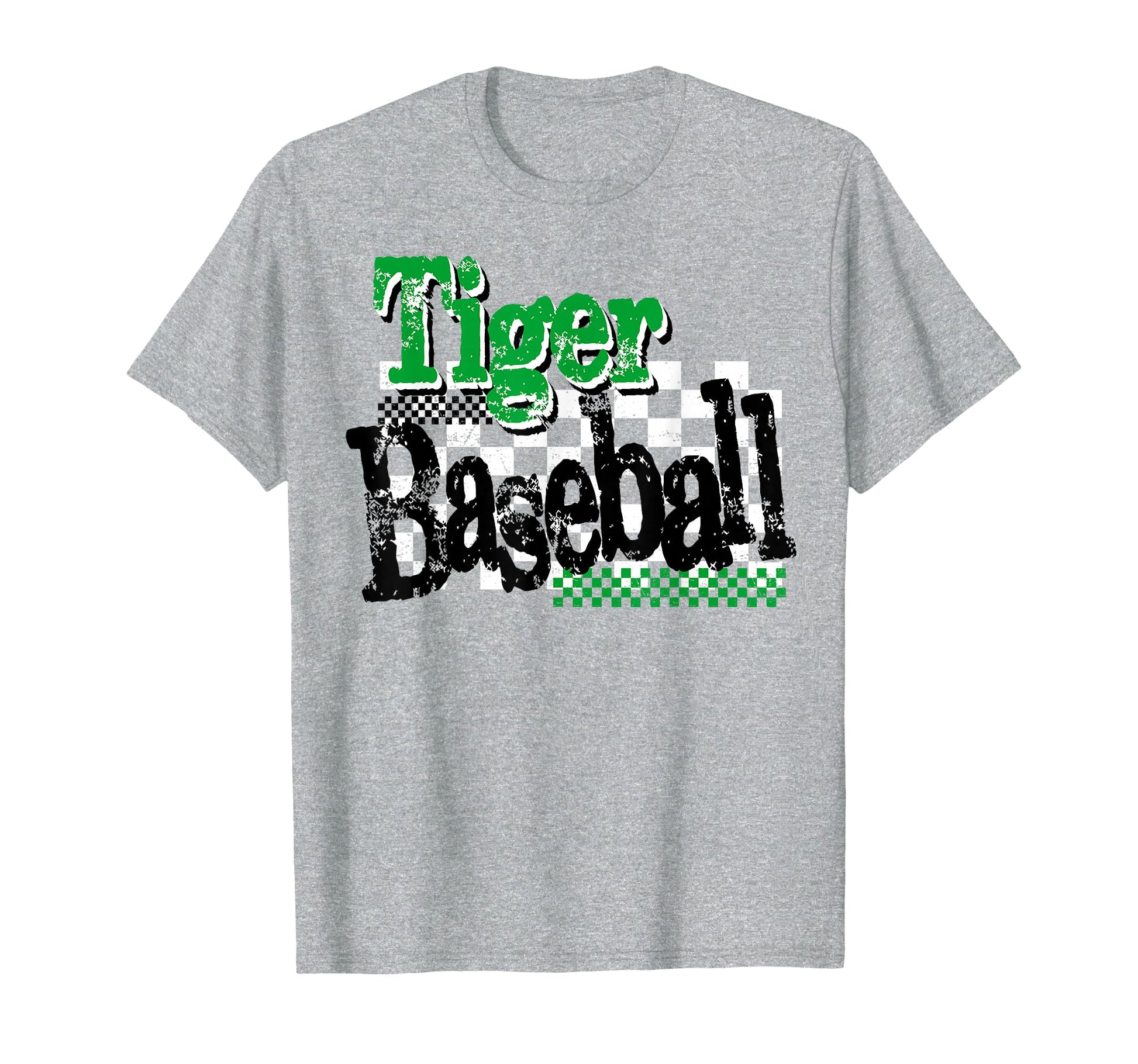 Tiger Baseball Mom Game Day Green T-Shirt - Graphic Print for Adults - T-Shirt, Sweatshirt, Hoodie
