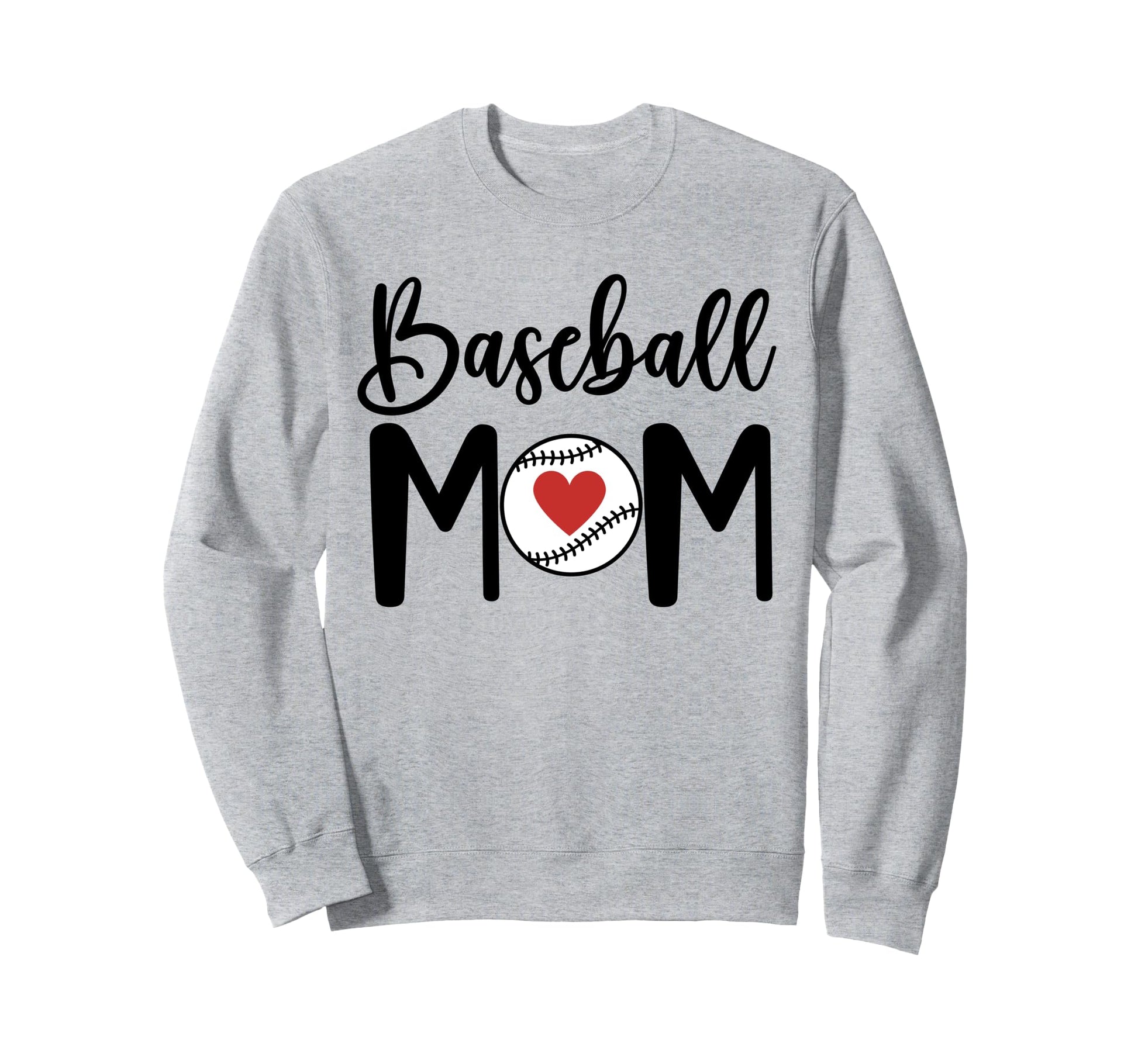 Baseball Mom Baseball Heart Game Day Sweatshirt - Trendy Graphic Unisex - T-Shirt, Sweatshirt, Hoodie