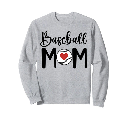 Baseball Mom Baseball Heart Game Day Sweatshirt - Trendy Graphic Unisex - T-Shirt, Sweatshirt, Hoodie