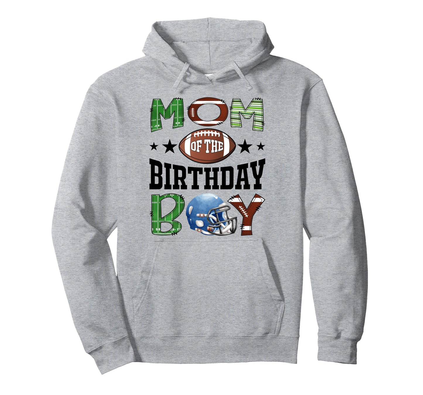 Mom Birthday Football Lover Game Day Hoodie - Custom Art Print for Adults - T-Shirt, Sweatshirt, Hoodie