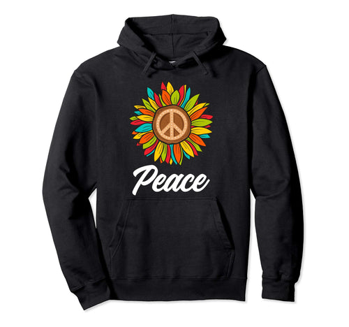 Sunflower Flower Peace Sign World Hoodie - Streetwear Style Men Women - T-Shirt, Sweatshirt, Hoodie