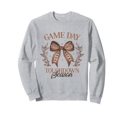 Football Mom Coquette Bow Fall Sweatshirt - Novelty Apparel Men Women - T-Shirt, Sweatshirt, Hoodie